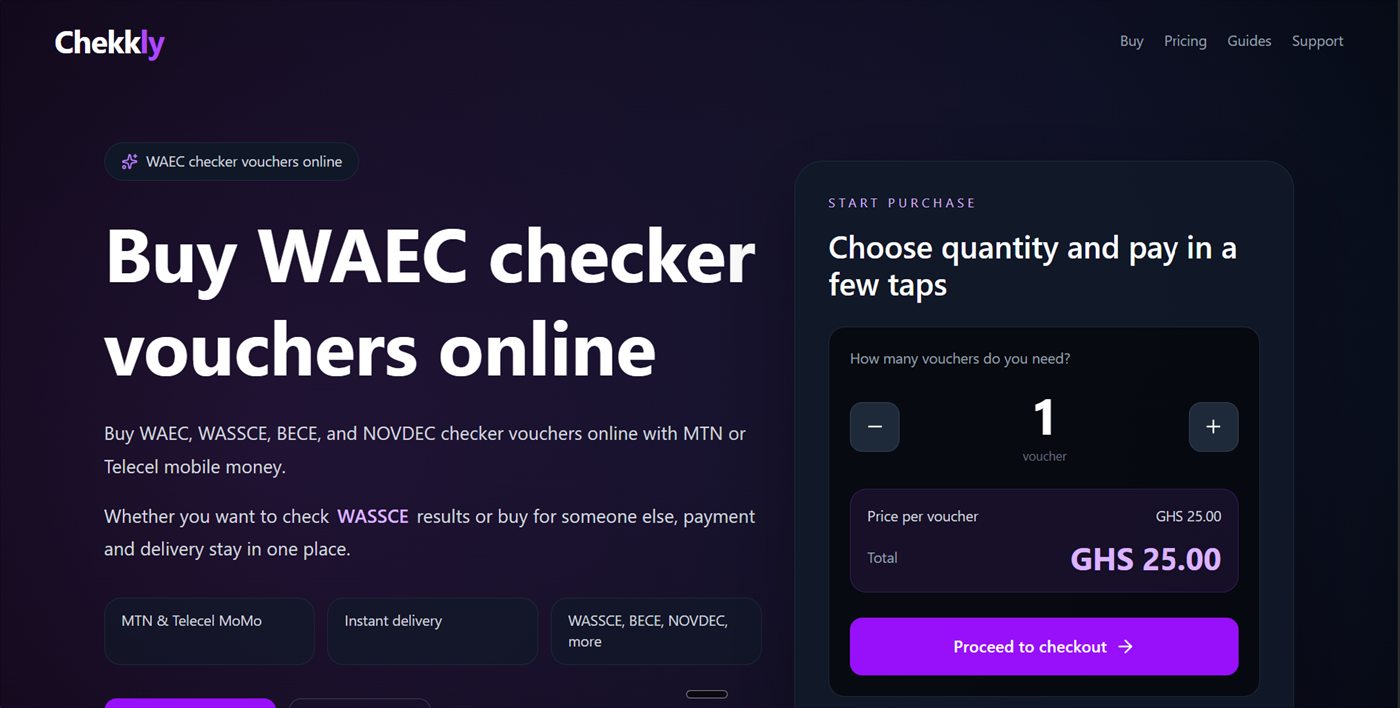Chekkly voucher platform preview